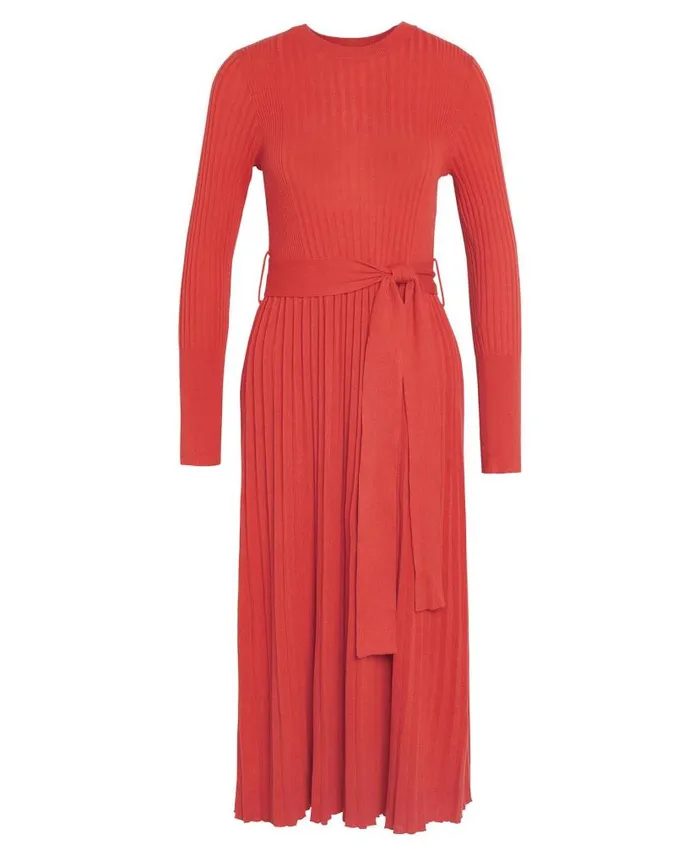 Norma Jumper Dress Blaze Red Women Barbour Dresses and Skirts