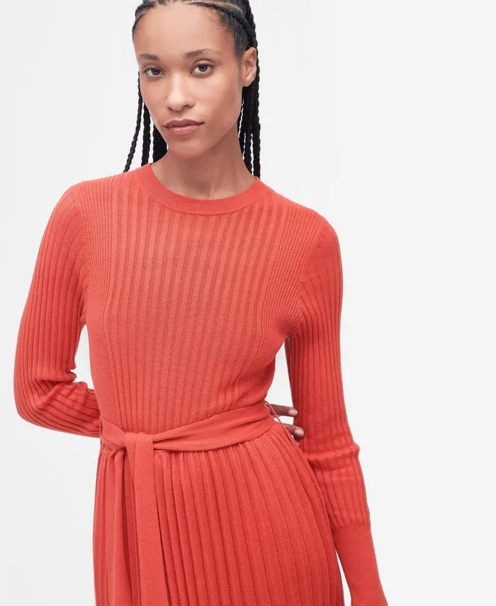Norma Jumper Dress Blaze Red Women Barbour Dresses and Skirts