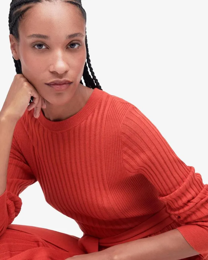 Norma Jumper Dress Blaze Red Women Barbour Dresses and Skirts