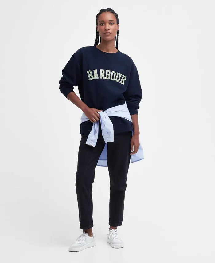 Northumberland Sweatshirt Harvest Gold Women Barbour Jumpers