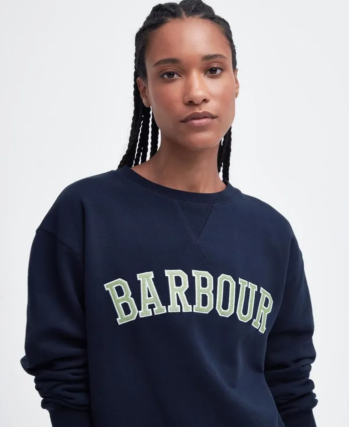 Northumberland Sweatshirt Harvest Gold Women Barbour Jumpers