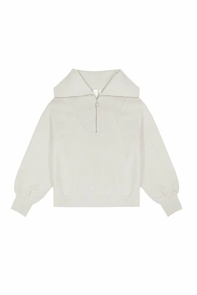 NTRLS Stone Quarter Zip Sweatshirt Stone Women Jaded London