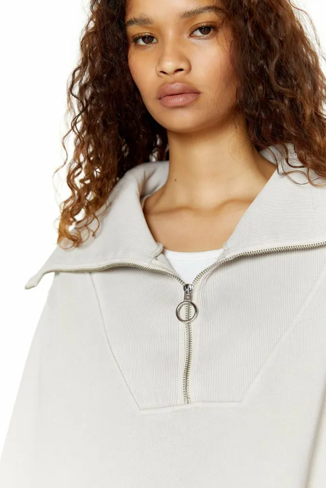 NTRLS Stone Quarter Zip Sweatshirt Stone Women Jaded London