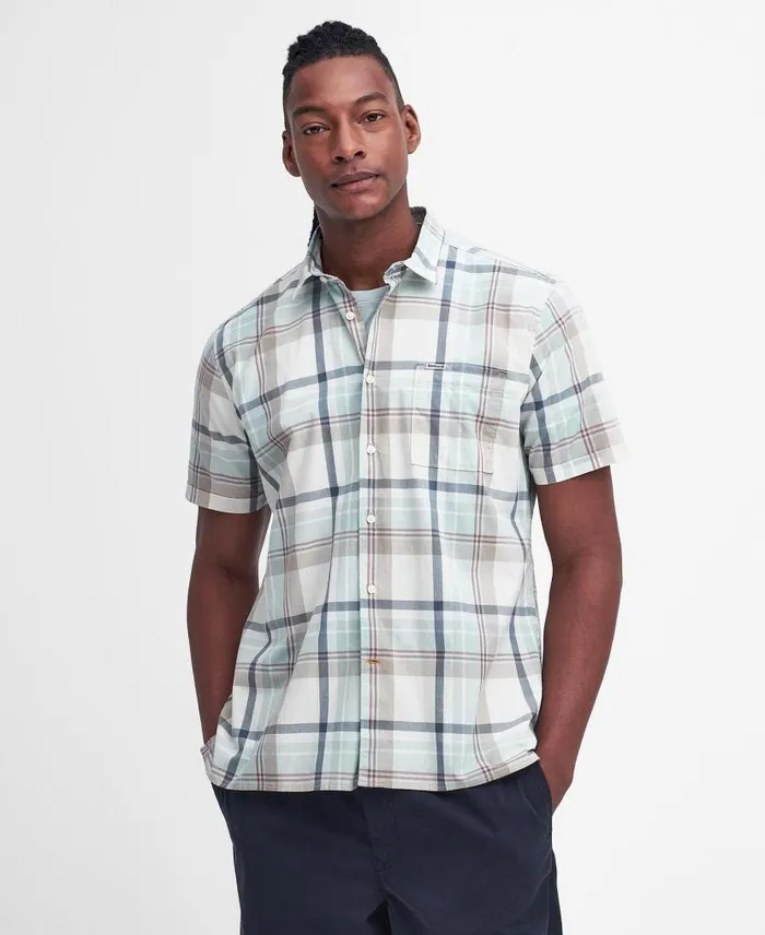Oakfield Regular ShortSleeved Shirt Ecru Men Barbour Shirts