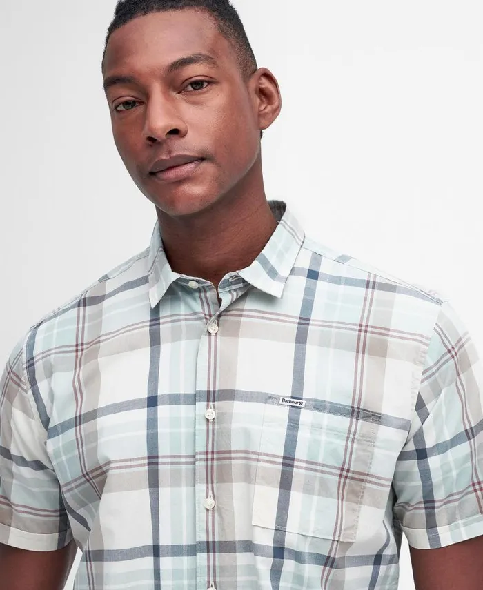 Oakfield Regular ShortSleeved Shirt Ecru Men Barbour Shirts