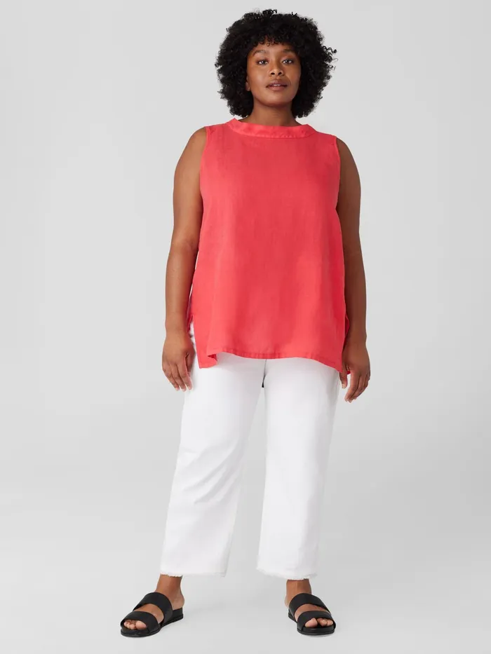 Organic Cotton Denim Straight Jean White Women Eileen Fisher Denim