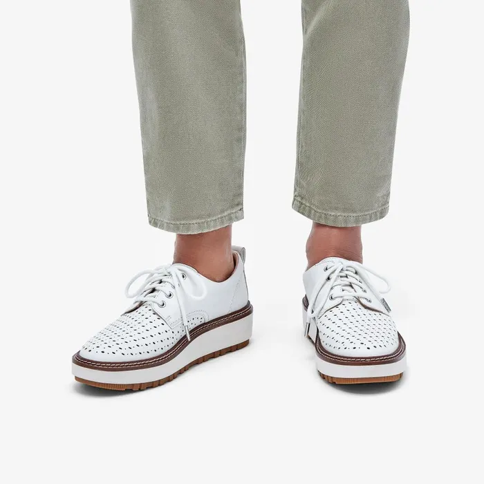 Orianna Move Off White Leather Women Clarks Platforms