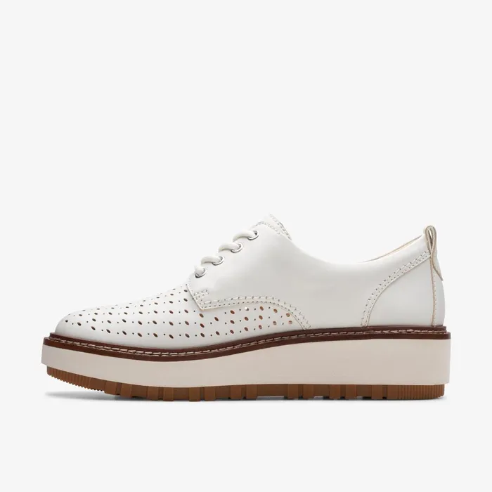 Orianna Move Off White Leather Women Clarks Platforms