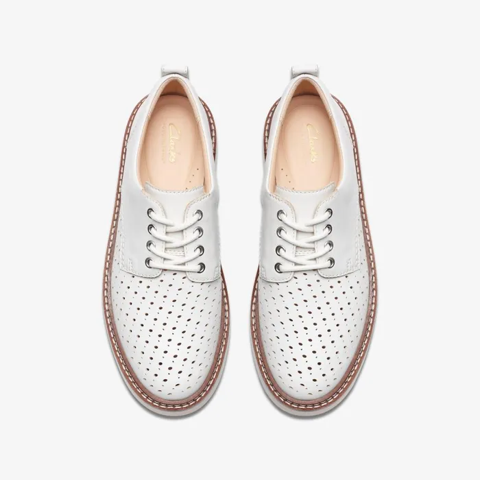 Orianna Move Off White Leather Women Clarks Platforms