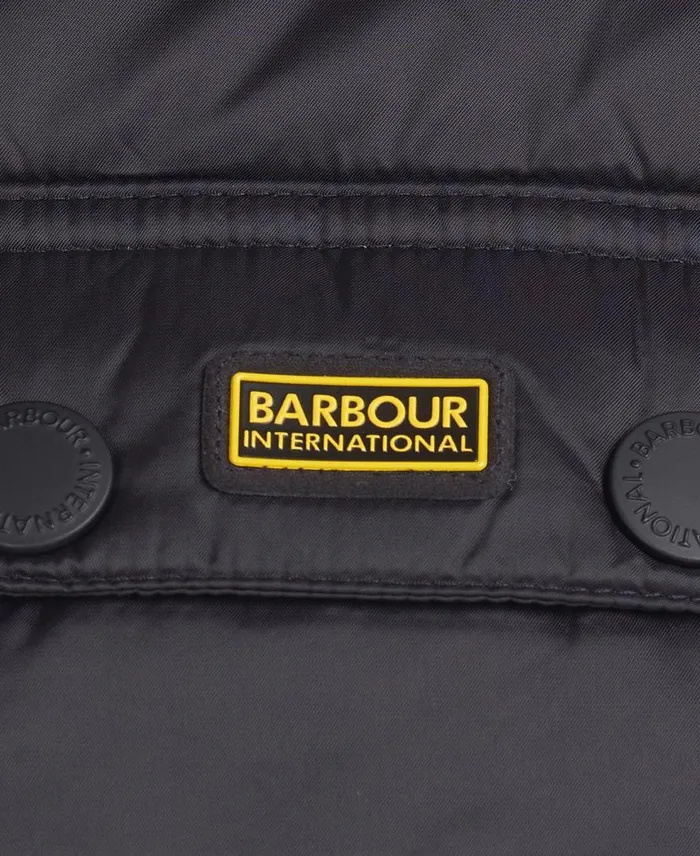Ousten Hooded Gilet Charcoal Men Barbour Gilets and Liners