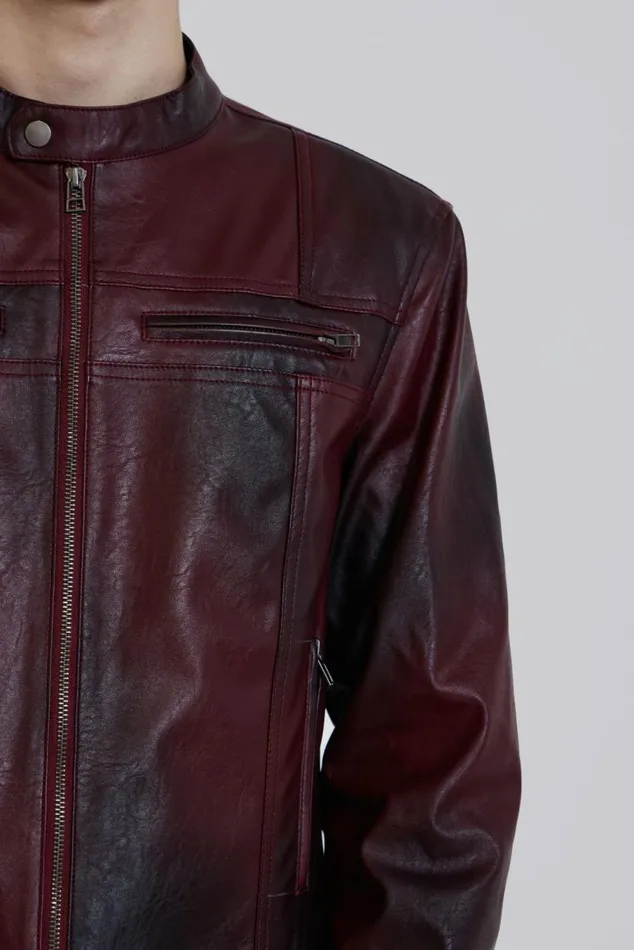Oxblood Piston Jacket Red Men Jaded London