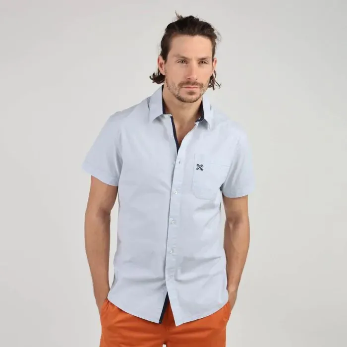 Oxbow Shirt Men Shirt Clami 8211 Light Blue