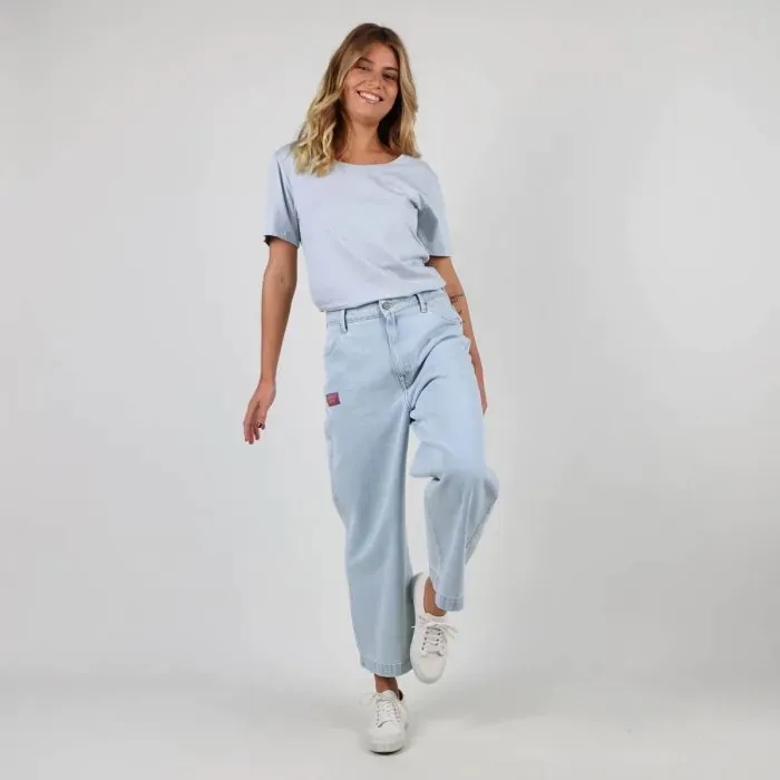 Oxbow TeeShirt Top Women TeeShirt Tartas 8211 Light Blue