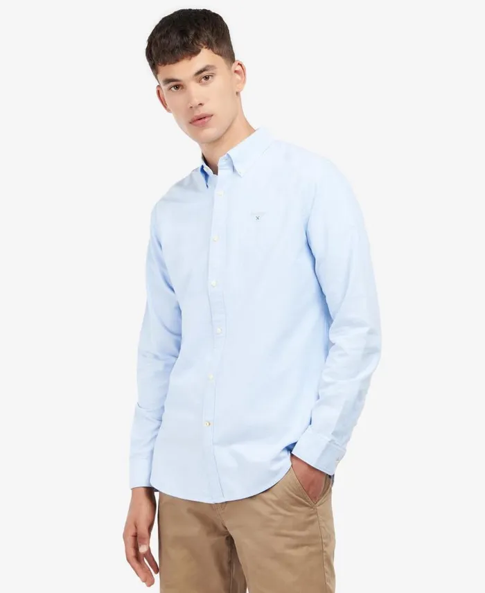 Oxford Tailored LongSleeved Striped Shirt Classic Pink Men Barbour Shirts