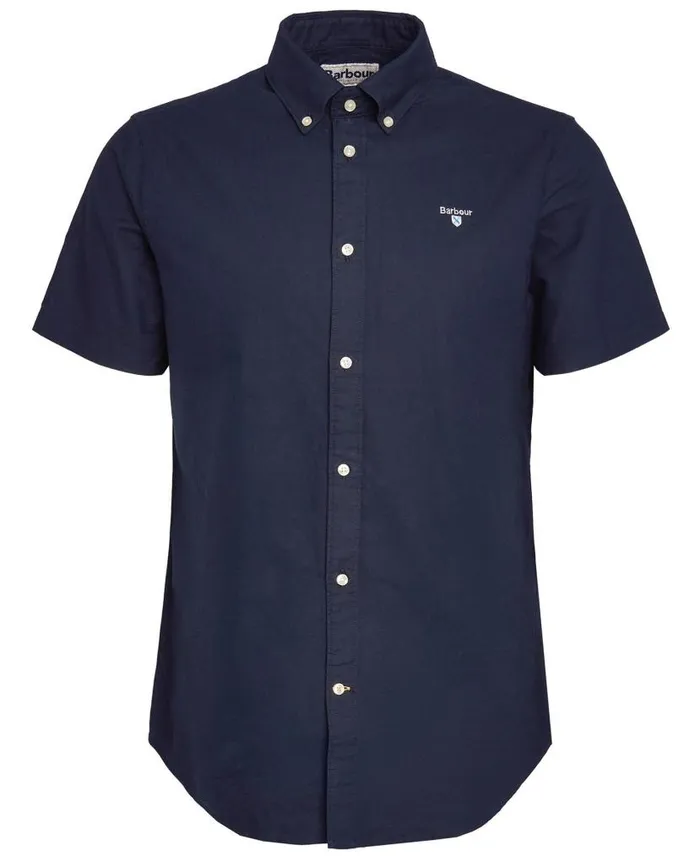 Oxford Tailored ShortSleeved Shirt Sky Men Barbour Shirts