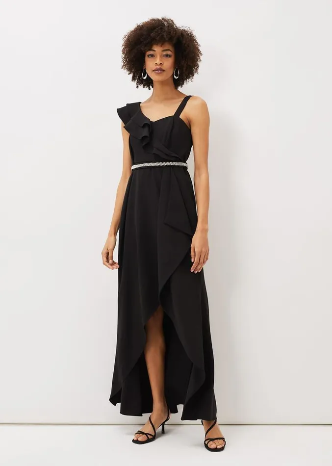Patsie Elipse Hem Maxi Dress Black Women Phase Eight Dresses