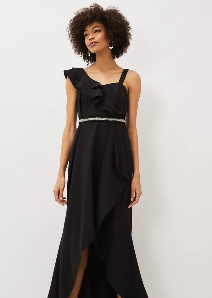 Patsie Elipse Hem Maxi Dress Black Women Phase Eight Dresses