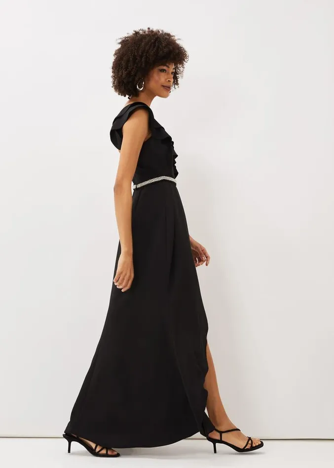 Patsie Elipse Hem Maxi Dress Black Women Phase Eight Dresses