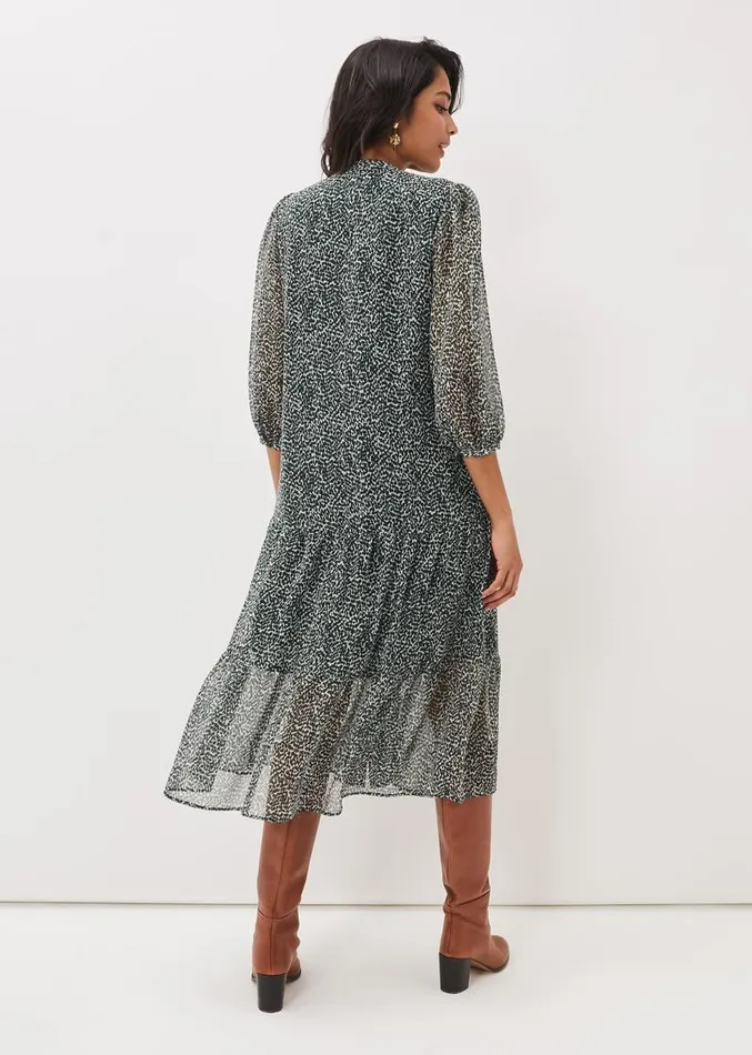 Penele Ditsy Print Chiffon Midi Dress Greenivory Women Phase Eight Dresses