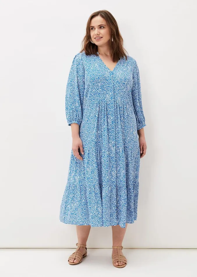 Penele Ditsy Print Maxi Dress Blueivory Women Phase Eight Dresses
