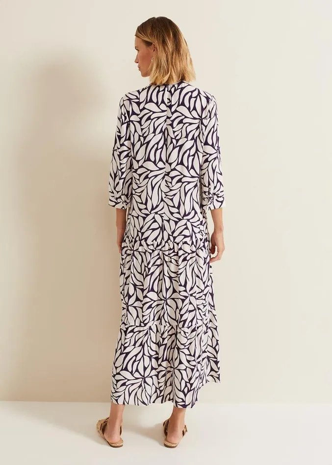 Penele Geo Midi Dress Purple Women Phase Eight Dresses