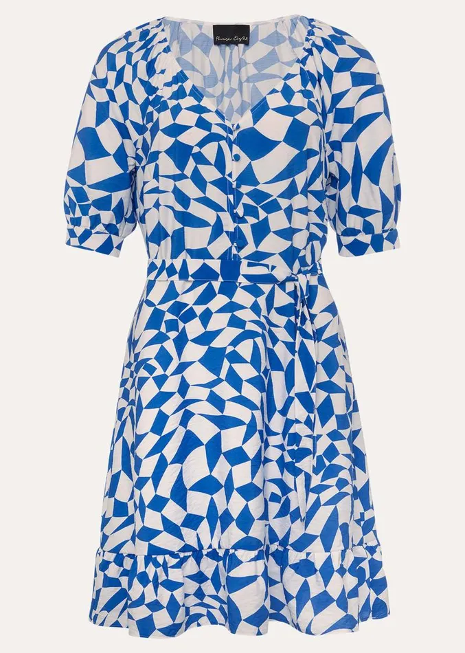 Penele Geo Swing Dress Blue Women Phase Eight Dresses