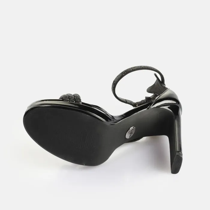 Pepper Glam Black Buffalo Heels