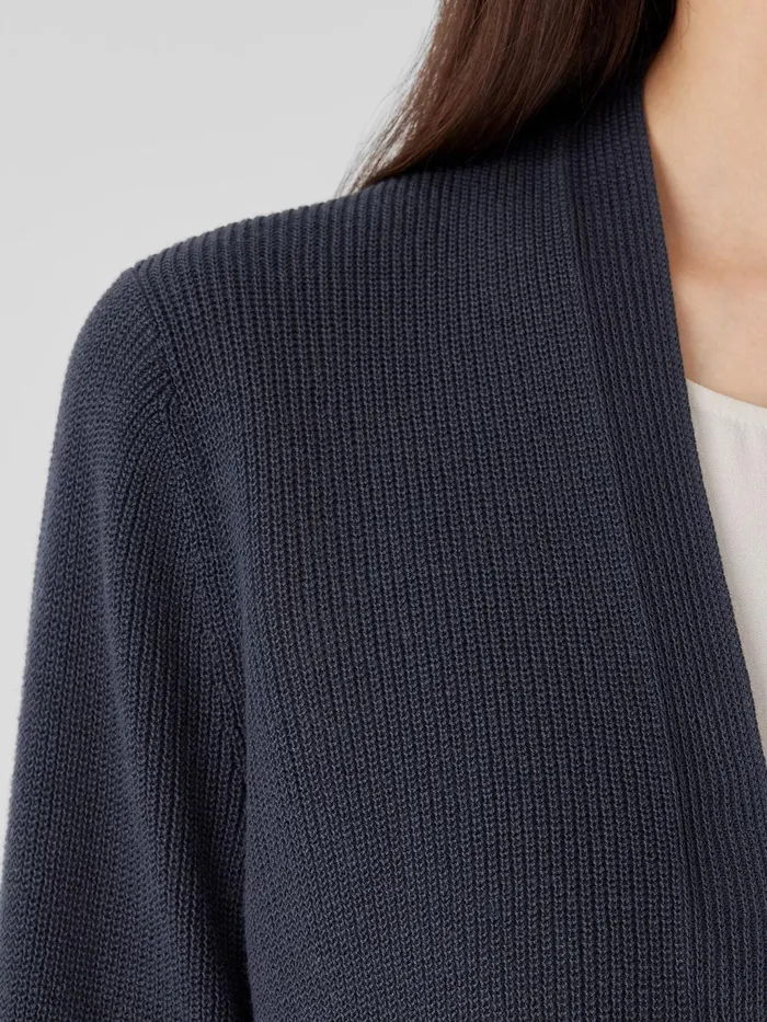 Peruvian Organic Cotton Crepe Cardigan Ocean Women Eileen Fisher Sweaters and Cardigans