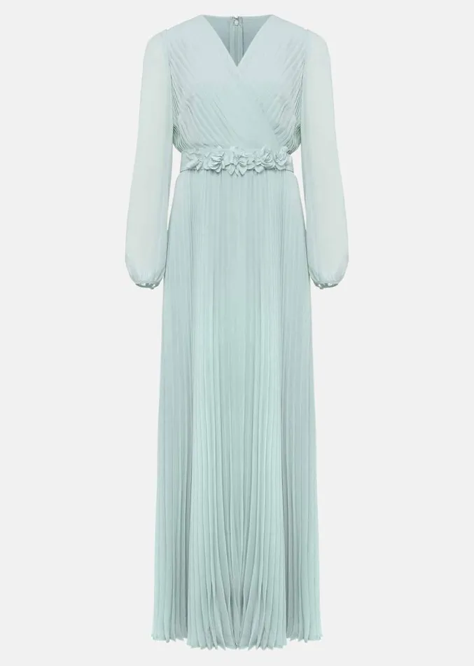 Petite Alecia Pleated Maxi Dress Peppermint Women Phase Eight Dresses