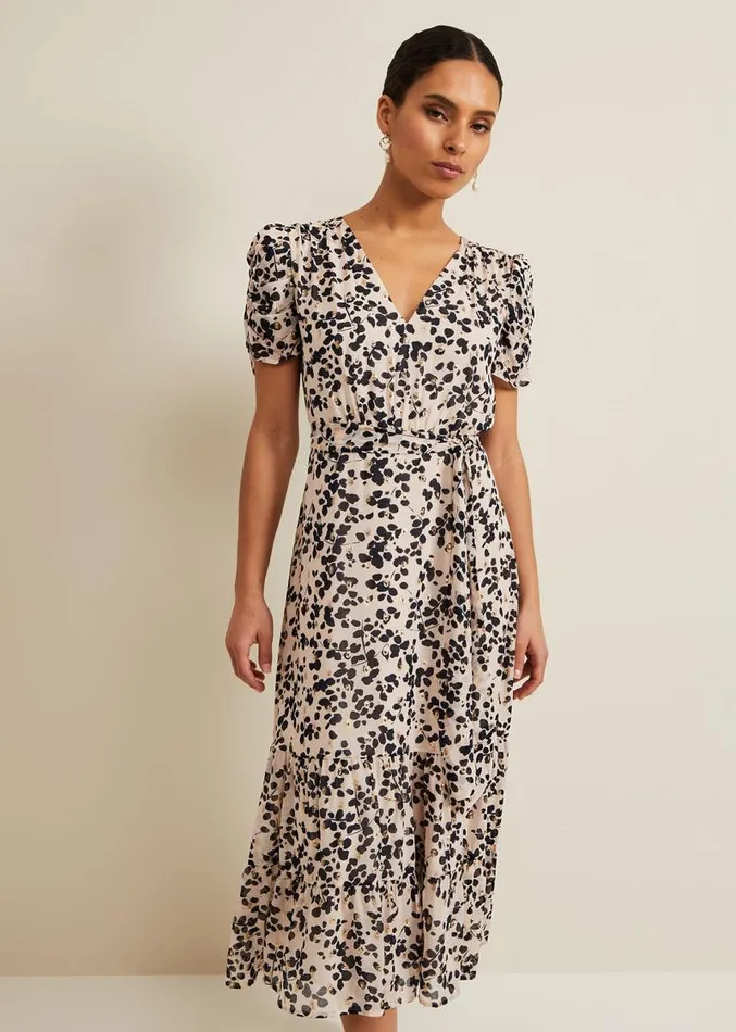 Petite Amy Floral Midi Dress Multicoloured Women Phase Eight Dresses