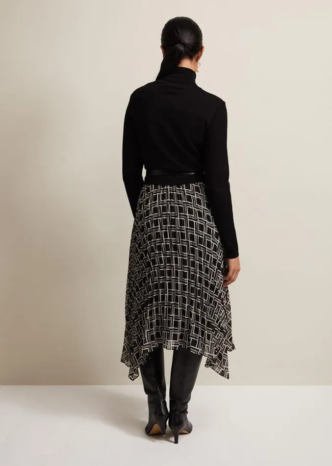 Petite Carle Fine Knit Geometric Dress Multicoloured Women Phase Eight Dresses Petite Carle Fine Knit Geometric Dress Multicoloured Women Phase Eight Dresses