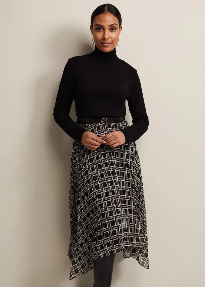 Petite Carle Fine Knit Geometric Dress Multicoloured Women Phase Eight Dresses Petite Carle Fine Knit Geometric Dress Multicoloured Women Phase Eight Dresses