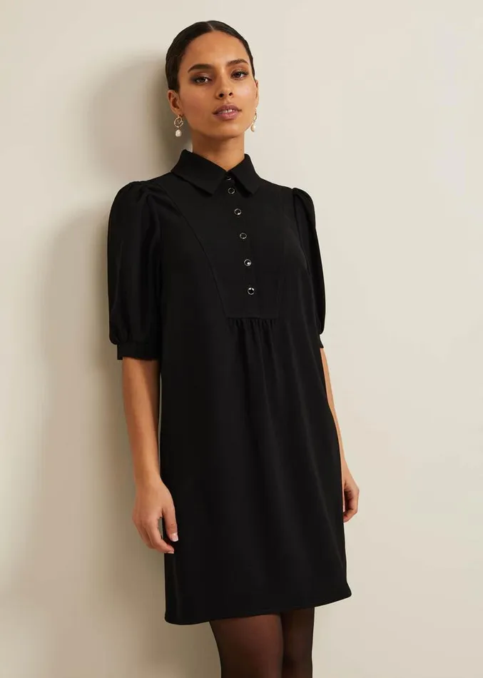 Petite Claudia Pearl Dress Black Women Phase Eight Dresses