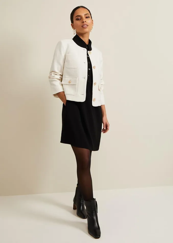 Petite Claudia Pearl Dress Black Women Phase Eight Dresses