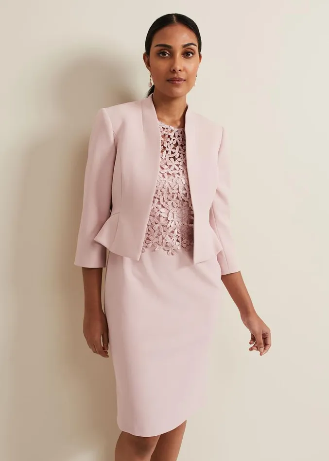 Petite Daisy Jacket Pale Pink Women Phase Eight Jackets