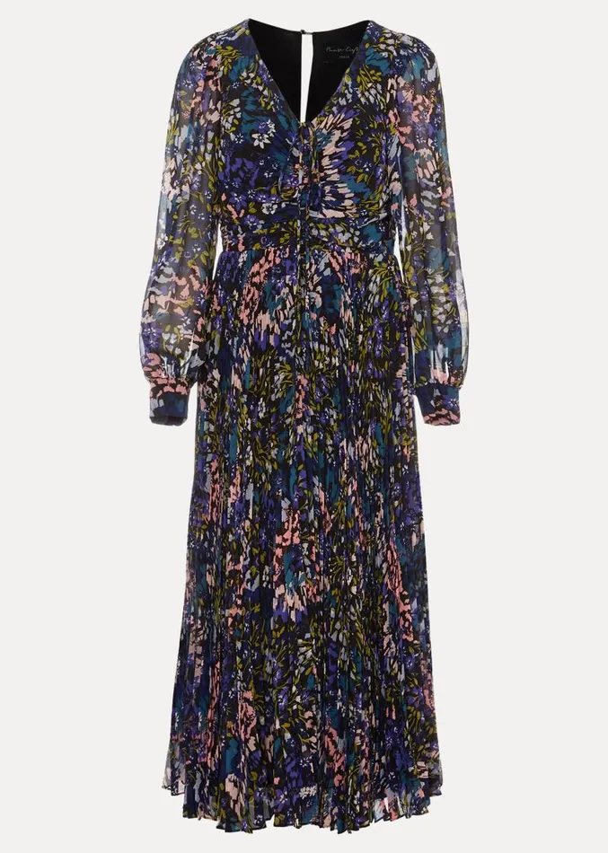 Petite Kindra Floral Pleated Midi Dress Multicoloured Women Phase Eight Dresses Petite Kindra Floral Pleated Midi Dress Multicoloured Women Phase Eight Dresses