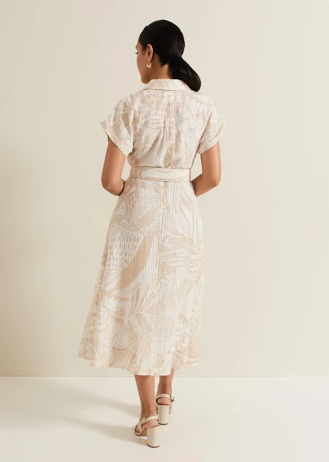 Petite Mandi Abstract Shirt Dress Neutral Women Phase Eight Dresses