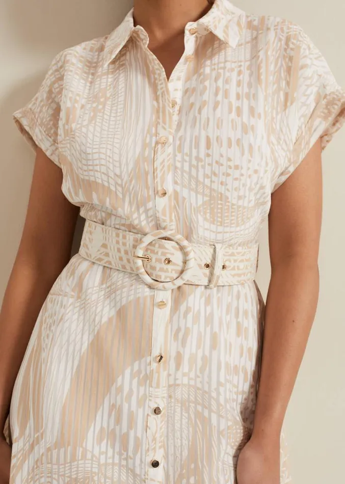 Petite Mandi Abstract Shirt Dress Neutral Women Phase Eight Dresses