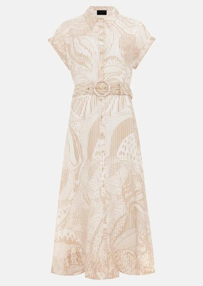 Petite Mandi Abstract Shirt Dress Neutral Women Phase Eight Dresses