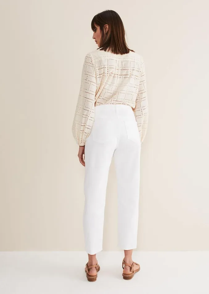 Petra Straight Leg Jeans White Women Phase Eight Trousers