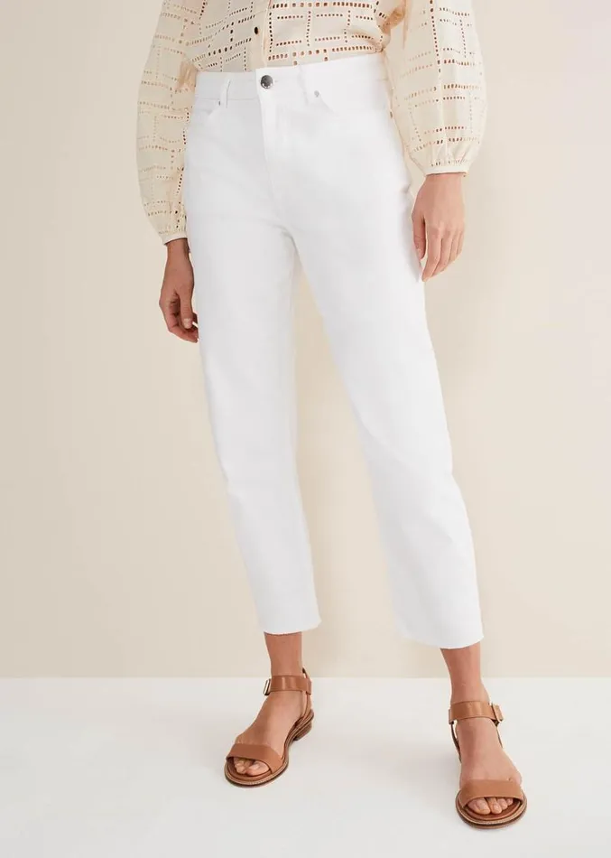 Petra Straight Leg Jeans White Women Phase Eight Trousers