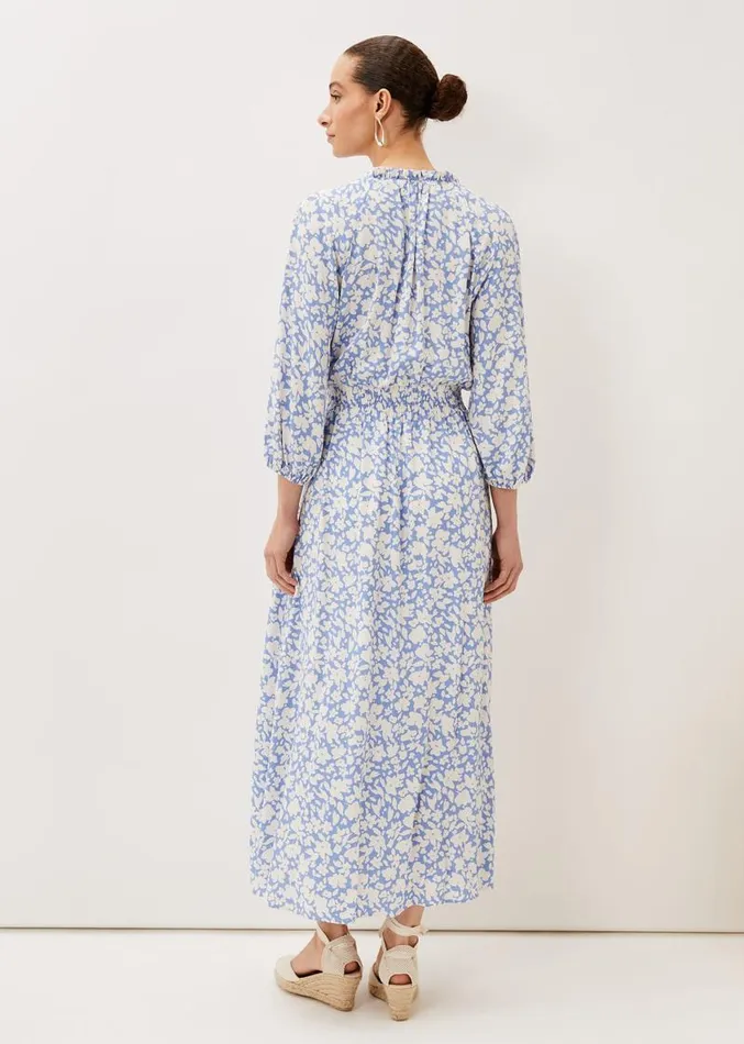 Phillipa Floral Midaxi Dress Powder Blueivory Women Phase Eight Dresses