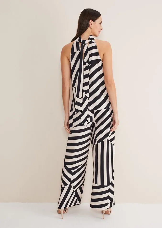 Phillis Striped Wide Leg Trousers Blackpink Women Phase Eight Trousers