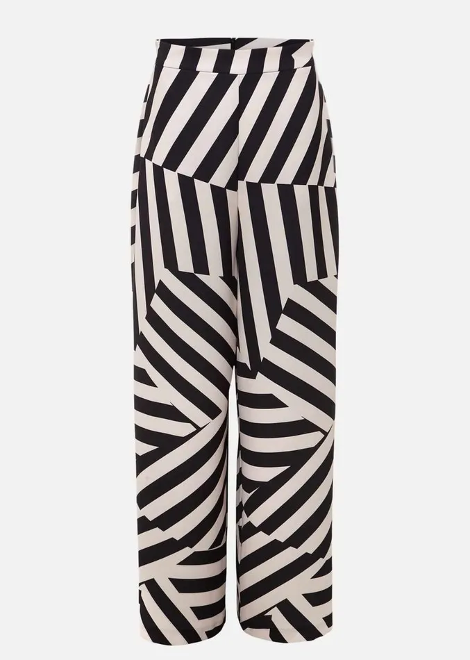 Phillis Striped Wide Leg Trousers Blackpink Women Phase Eight Trousers