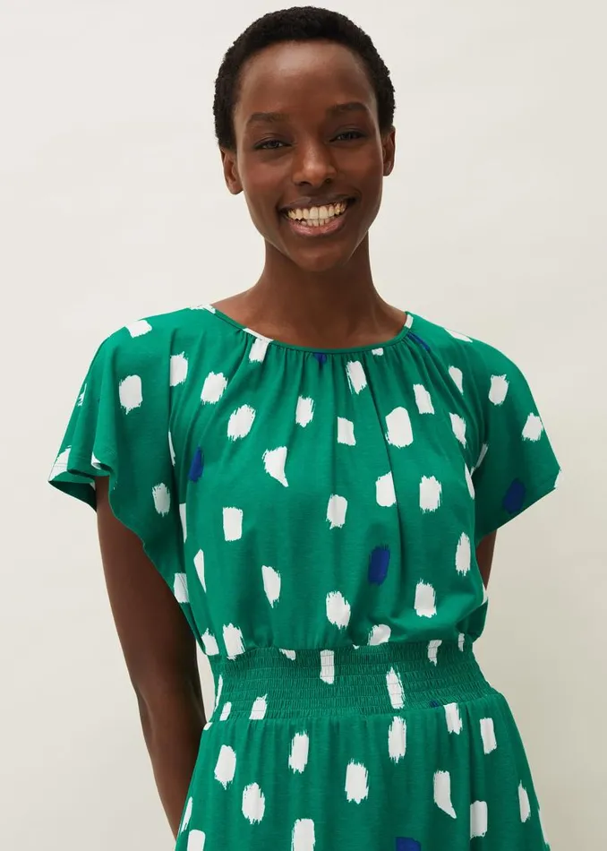Pia Spot Dress Green Women Phase Eight Dresses