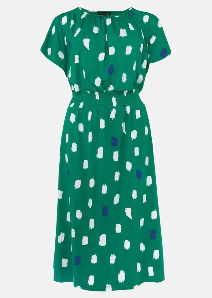 Pia Spot Dress Green Women Phase Eight Dresses
