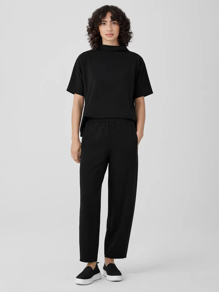 Pima Cotton Stretch Jersey Lantern Pant Black Women Eileen Fisher Pants Shorts and Jumpsuits