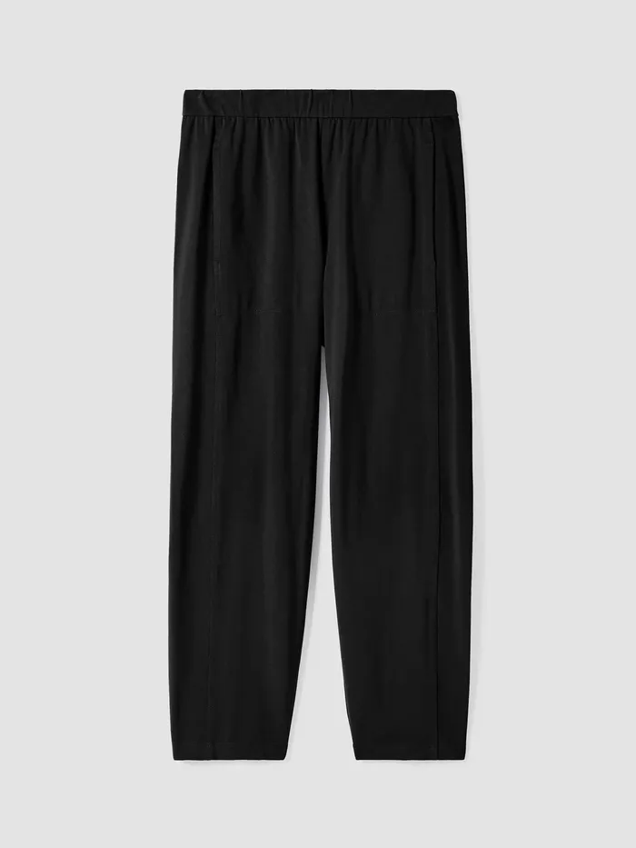 Pima Cotton Stretch Jersey Lantern Pant Black Women Eileen Fisher Pants Shorts and Jumpsuits