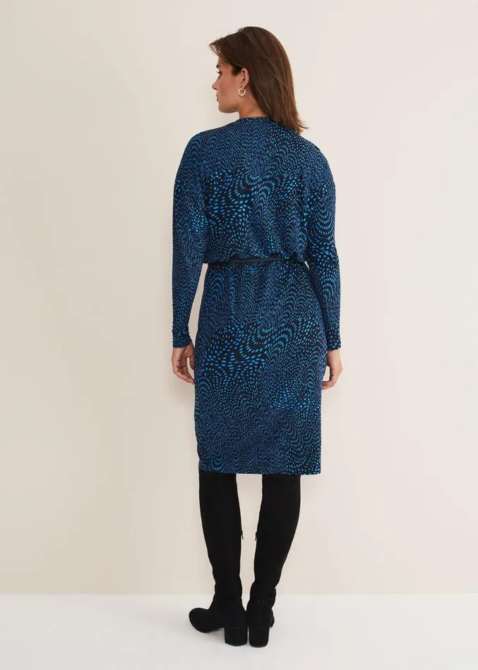 Pinna Print Jersey Dress Cobaltnavy Women Phase Eight Dresses