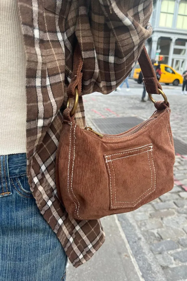 Pocket Purse Brown Women Brandy Melville Bags and Backpacks